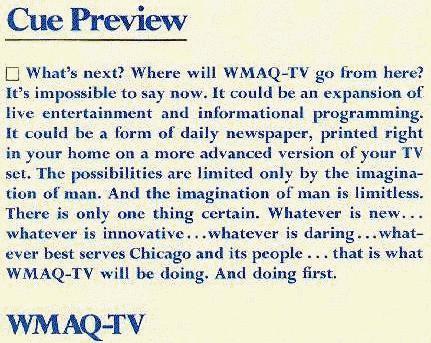 WMAQ-TV looks forward...