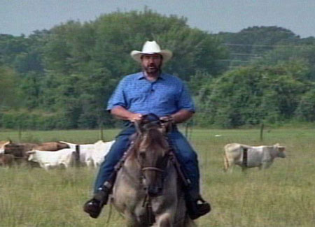 Dick Kay on horseback in