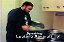 Luciano Pavarotti cooks